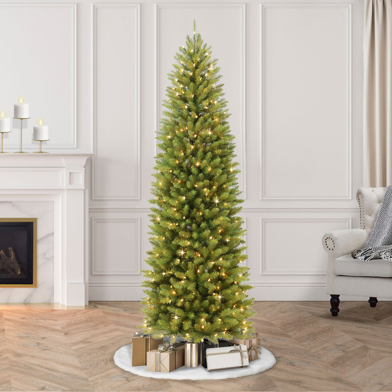 Prelit Slim Fraser Green Fir Artificial Christmas Tree with Clear